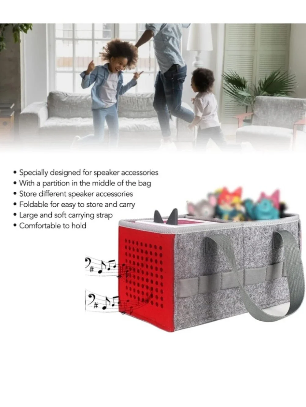 Portable Carrying Bag Box case Storage Organuize Starter Set Tote Red Unisex Car